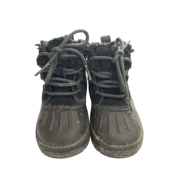 Nike 859427 Woodside Chukka Toddler Boys Size 6C Black Fur Lined Boots shoes - Picture 1 of 7